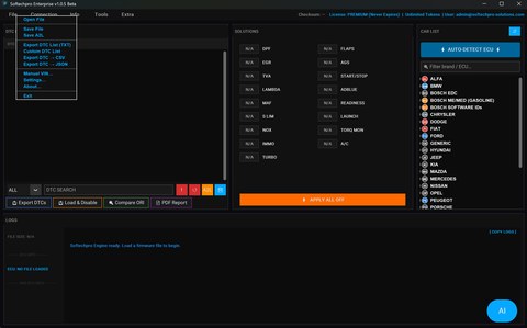 Softechpro Solutions ECU tool screenshot 04