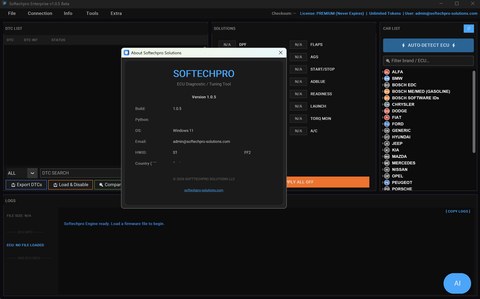 Softechpro Solutions ECU tool screenshot 06